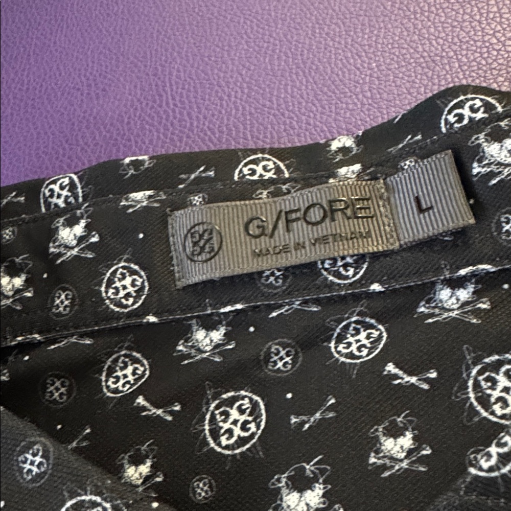 G/FORE Black and White Patterned Button Down Shirt - image 2